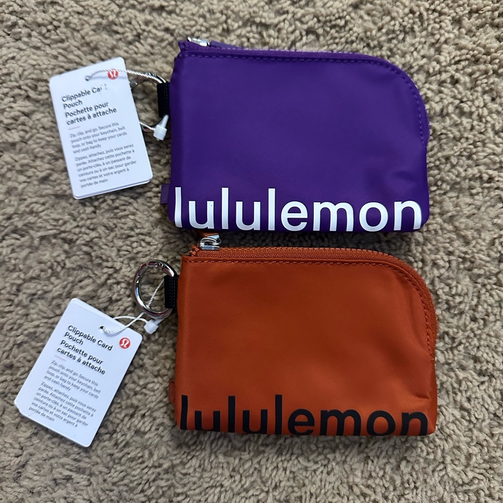 RARE! 2 Lululemon Clippable Card Pouches.